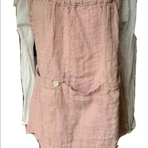 True Love!! Magnolia Pearl Funky Pink Linen Apron